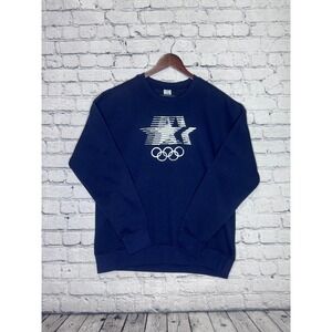 Heritage Olympic Games LA 84 Crewneck Sweatshirt Navy Blue Size L